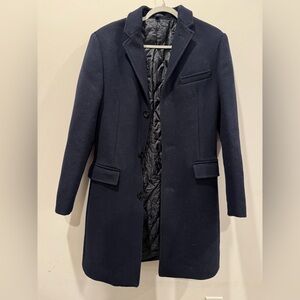 J.Crew Thompson Wool Blend Navy Overcoat